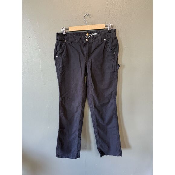 Carhartt Womens Black Chino Work Pants Size 6 - Picture 1 of 3